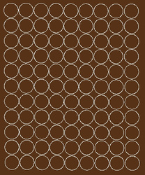 Naklejka koła 4 cm naklejki kółka kropki 99 szt. brązowy matowy
