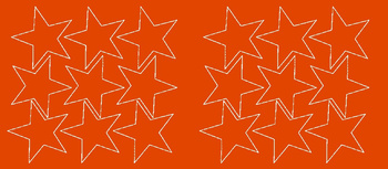Naklejki gwiazdki 8 cm gwiazdy samoprzylepne 18 szt. pomarańczowy matowy