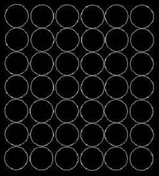 Naklejka koła 3 cm naklejki kółka grochy kropki 42 sztuki czarny połysk