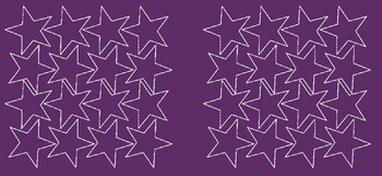 Naklejki gwiazdki 6 cm gwiazdy samoprzylepne 32 szt. fioletowy z połyskiem