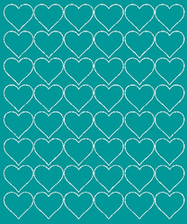 Naklejki serca walentynki 3 cm naklejka 48 szt turkusowy matowy