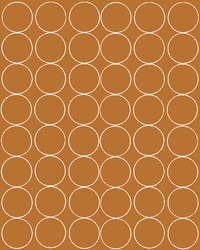 Naklejki koła 6 cm kółka grochy kropki 48 szt. miedziany matowy
