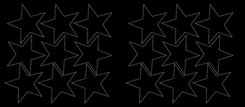 Naklejki gwiazdki 8 cm gwiazdy samoprzylepne 18 szt. czarny z połyskiem