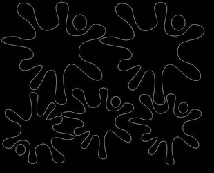 Naklejka maskująca naklejki kleksy czarny matowy 70 mikronów