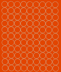 Naklejka koła 2 cm naklejki kółka kropki 99 szt pomarańczowy mat