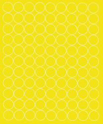 Naklejka koła 2 cm naklejki kółka kropki 99 sztuk żółty połysk