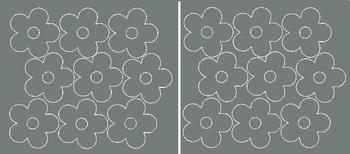 Naklejka na ścianę kwiaty naklejki kwiatki 18 sztuk szary połysk