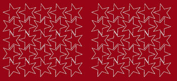 Naklejki gwiazdki 5 cm gwiazdy samoprzylepne 50 szt. ciemno czerwony z połyskiem