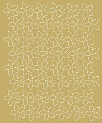 Naklejka na ścianę okno kwiaty 3 cm naklejki kwiatki 48 sztuk złoty połysk.