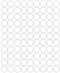 Naklejka koła 4 cm naklejki kółka kropki 99 sztuk biały połysk