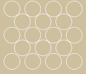 Naklejka koła 10 cm naklejki kółka kropki 18 sztuk beżowy matowy