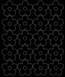 Naklejka na ścianę kwiaty naklejki kwiatki 20 szt czarny matowy