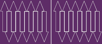 Naklejka strzałki 15x4cm 20 sztuk naklejki fioletowy matowy