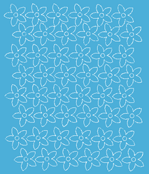 Naklejki na ścianę kwiatki 48 szt. jasnoniebieski z połyskiem