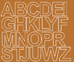 Naklejki litery samoprzylepne 4,5 cm miedziany matowy