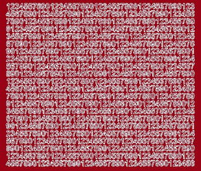 Naklejka cyfry samoprzylepne 7 mm naklejki ciemno czerwony z połyskiem.