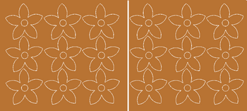 Naklejki na ścianę kwiatki 18 szt. miedziany matowy