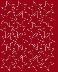 Naklejki gwiazdki 12 cm gwiazdy samoprzylepne 24 szt. ciemno czerwony z połyskiem