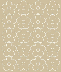 Naklejka na ścianę okno kwiaty kwiatki 20 sztuk beżowy połysk.