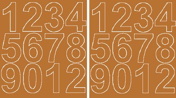Naklejki cyfry samoprzylepne 7 cm miedziany matowy
