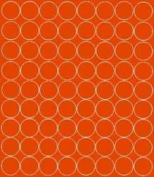 Naklejka koła 5 cm naklejki kropki 72 szt. pomarańczowy połysk