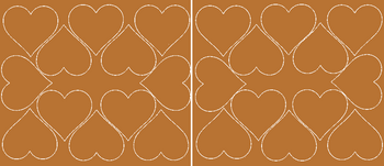 Naklejki serca walentynki 7 cm naklejka 24 sztuki  miedziany z połyskiem