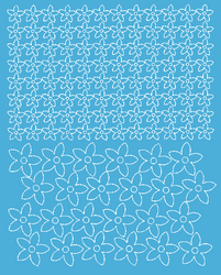 Kwiaty naklejki na rower kask okna ściany 120 szt. jasnoniebieski z połyskiem