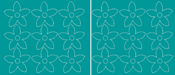 Naklejka na ścianę kwiaty kwiatki 18 sztuk turkusowy matowy