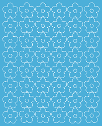 Naklejki na ścianę kwiatki 48 szt. jasnoniebieski z połyskiem