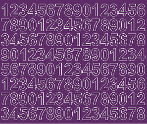 Naklejka cyfry samoprzylepne 2 cm naklejki fioletowy matowy