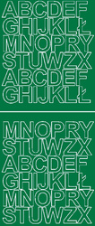 Naklejka litery samoprzylepne 3,5 cm naklejki zielony matowy