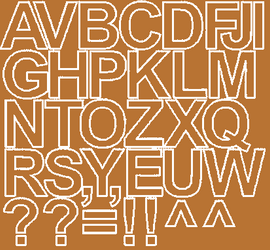 Naklejki litery samoprzylepne 4 cm miedziany z połyskiem