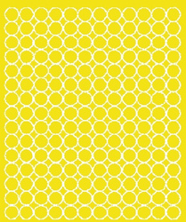 Naklejka koła 1,5 cm naklejki kółka kropki 180 szt żółty matowy