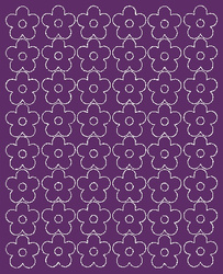 Naklejka na ścianę okno kwiaty 3 cm naklejki 48 sztuk fioletowy matowy