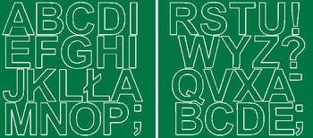 Naklejka litery samoprzylepne 5 cm naklejki zielony matowy