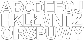 Naklejka litery samoprzylepne 7 cm naklejki biały matowy