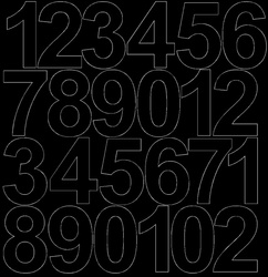 Naklejka cyfry samoprzylepne 12 cm naklejki czarny z połyskiem