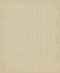 Naklejka na ścianę kwiaty 3 cm kwiatki 48 sztuk beżowy matowy