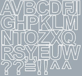 Naklejki litery samoprzylepne 4 cm srebrny z połyskiem