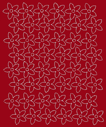 Naklejka na ścianę kwiaty 3 cm 48 szt. ciemno czerwony połysk