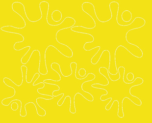 Naklejka maskująca naklejki kleksy żółty matowy 70 mikronów