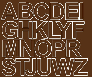 Naklejka litery samoprzylepne 4,5 cm naklejki brązowy matowy