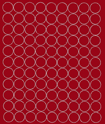 Naklejka koła 2 cm naklejki kropki 99 szt ciemno czerwony matowy