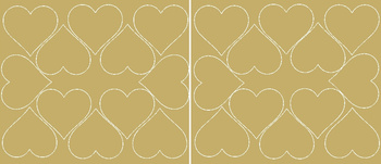 Naklejki serca walentynki 7 cm naklejka 24 sztuki złoty połysk