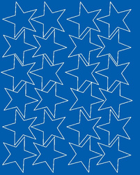 Naklejki gwiazdki 12 cm gwiazdy samoprzylepne 24 szt. niebieski matowy