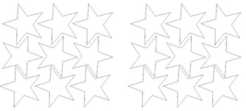 Naklejki gwiazdki 8 cm gwiazdy samoprzylepne 18 szt. biały z połyskiem