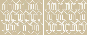 Naklejka strzałki 5x3cm 72 sztuki naklejki beżowy matowy