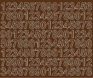 Naklejka cyfry samoprzylepne 2 cm naklejki brązowy z połyskiem