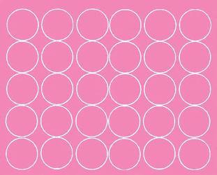 Naklejka koła 8 cm naklejki kółka kropki 30 sztuk różowy połysk