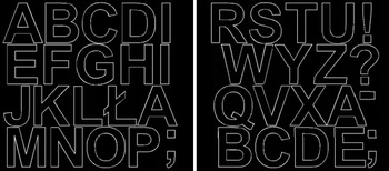 Naklejka litery samoprzylepne 5 cm naklejki czarny z połyskiem